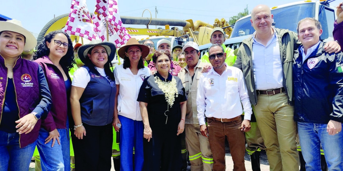 Clara Brugada, Jefa de Gobierno de la Ciudad de México, ayer, durante la presentación del plan Tlaloque.