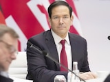 Marco Rubio, secretario de Estado de EU, ayer, en la Cumbre del G7.