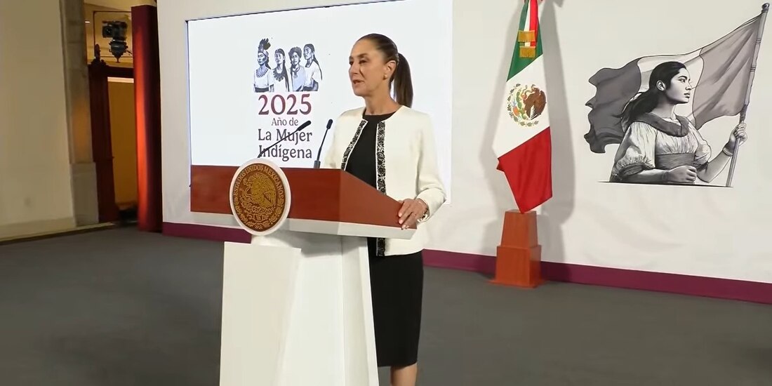 La Presidenta de México en Palacio Nacional.