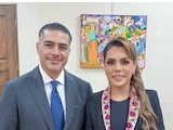 Omar García Harfuch y Evelyn Salgado.