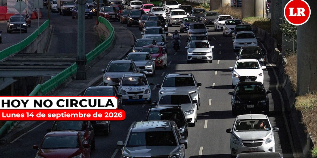 Consulta las restricciones del Hoy No Circula para este lunes 14 de septiembre de 2026.