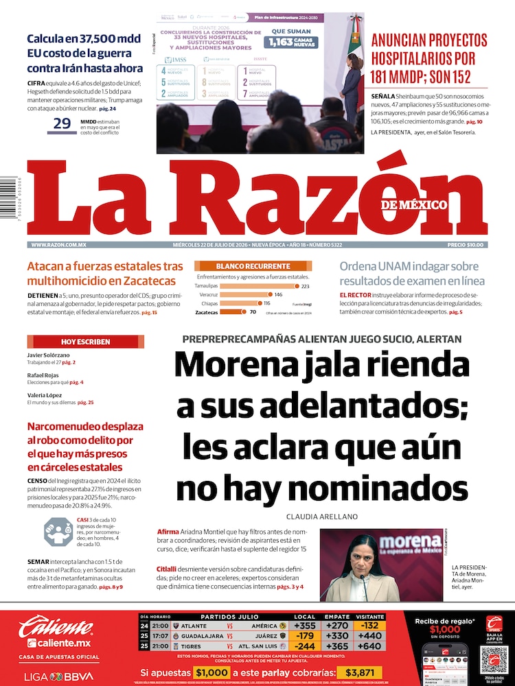 La Razón 22 de Julio 2026