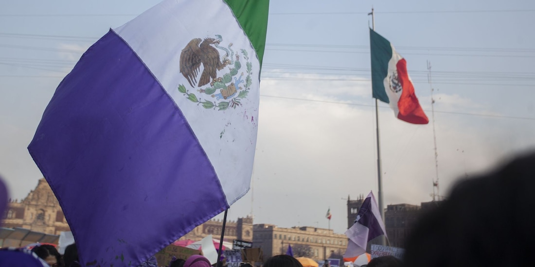 Movilización por el 8M en la Ciudad de México.