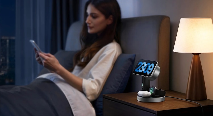 UGREEN MagFlow Pro 25W Qi2.2 Cargador Inalámbrico 3 en 1 con Refrigeración