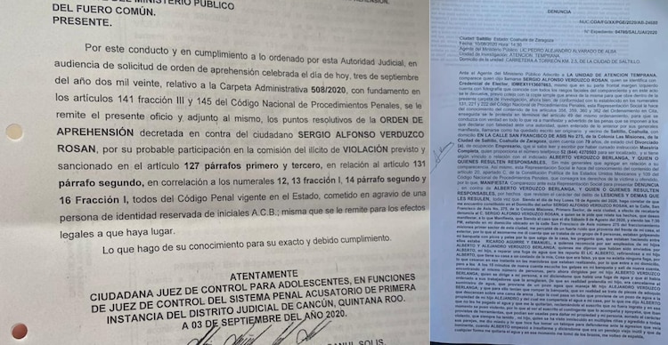 Orden de Aprehensión Sergio Verduzco Rosan 2020