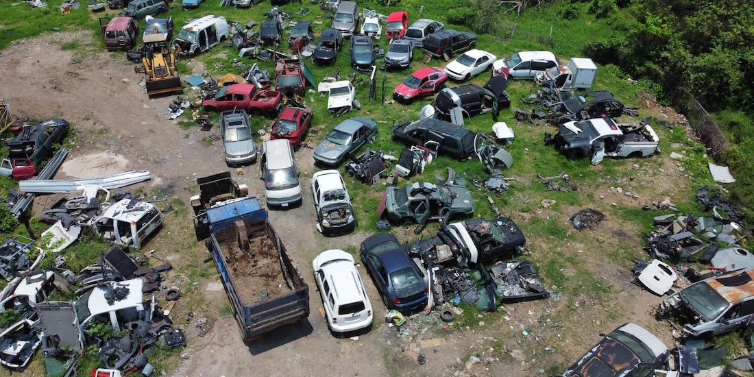 Lugar en Nayarit en el que autoridades aseguraron vehículos robados en 2023.