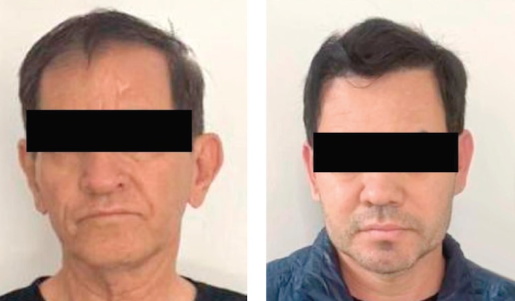 Mario Lindoro Elenes, El Niño, y Mario Alfredo Lindoro Navidad, El 7, detenidos ayer en Jalisco.