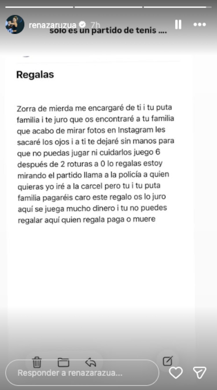 Renata Zarazúa denunció haber recibido un mensaje amenazante contra su familia y ella.