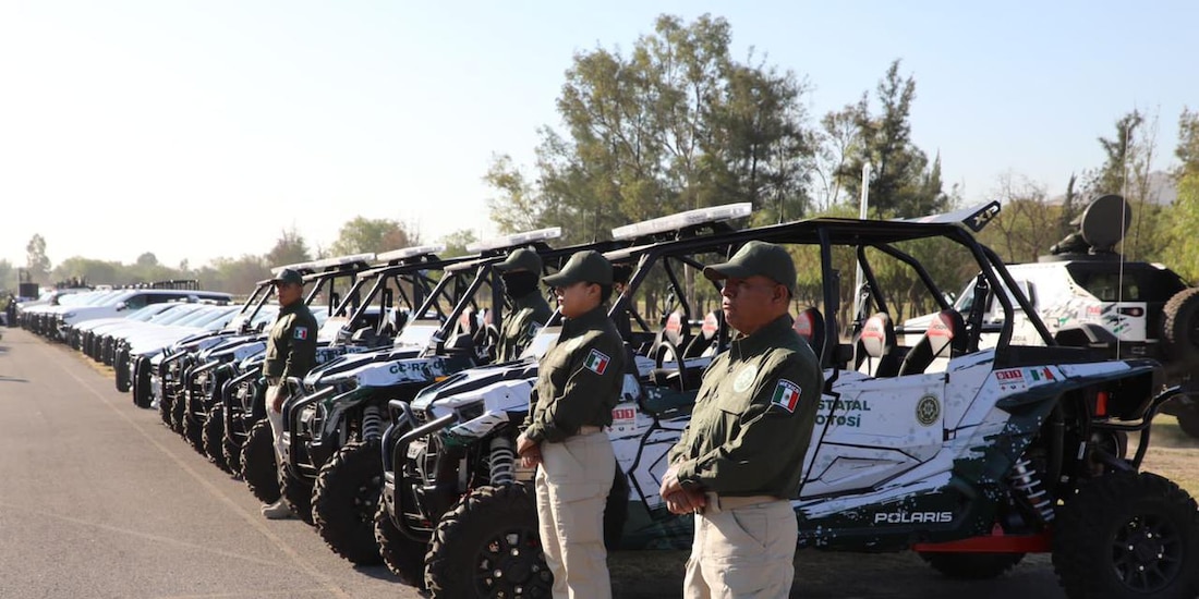 Fuerzas de seguridad destacamentadas en San Luis Potosí.