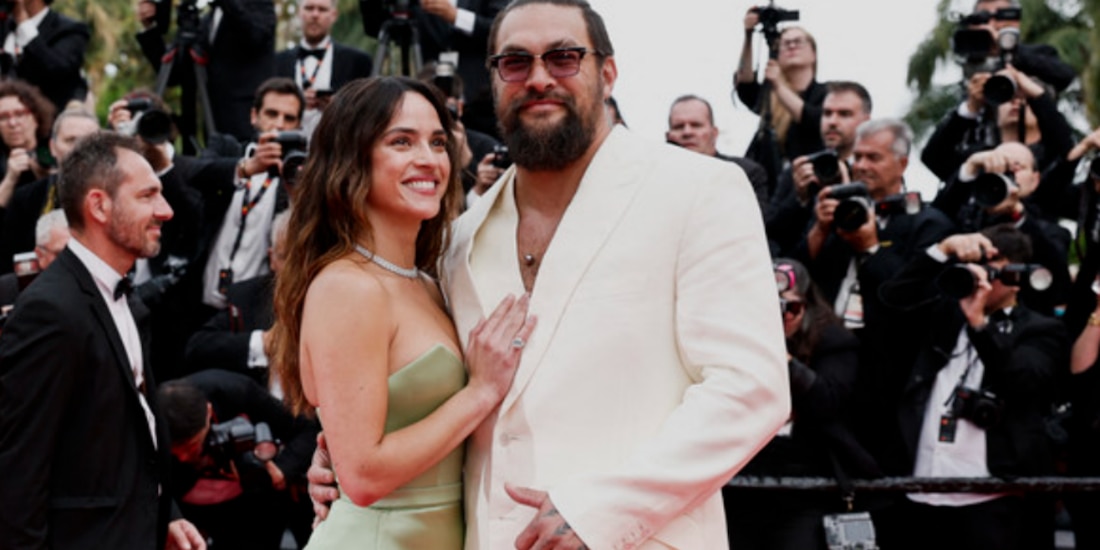 Adria Arjona y Jason Momoa en el Festival de Cine de Cannes, en 2025
