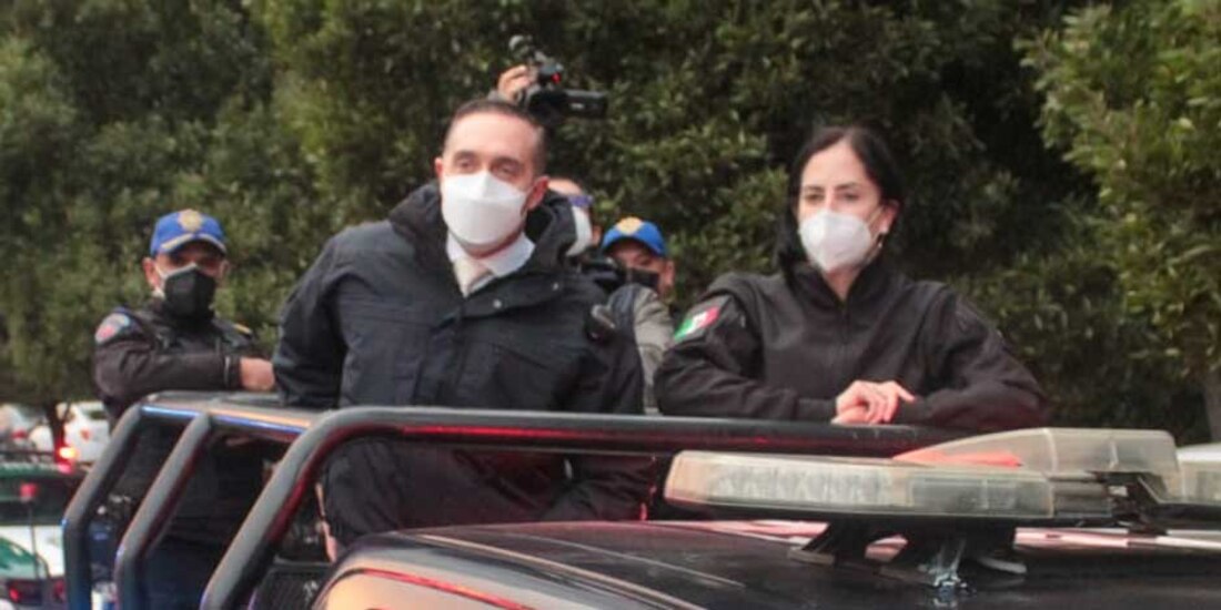 Los alcaldes, Adrián Rubalcava y Lía Limón, al lanzar un operativo conjunto de seguridad