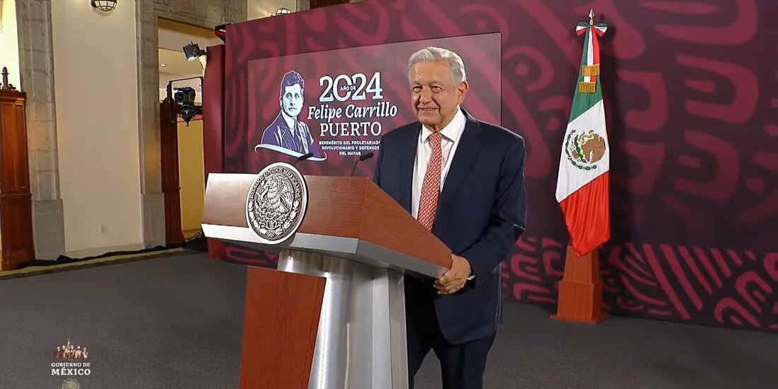 El Presidente Andrés Manuel López Obrador en Palacio Nacional.