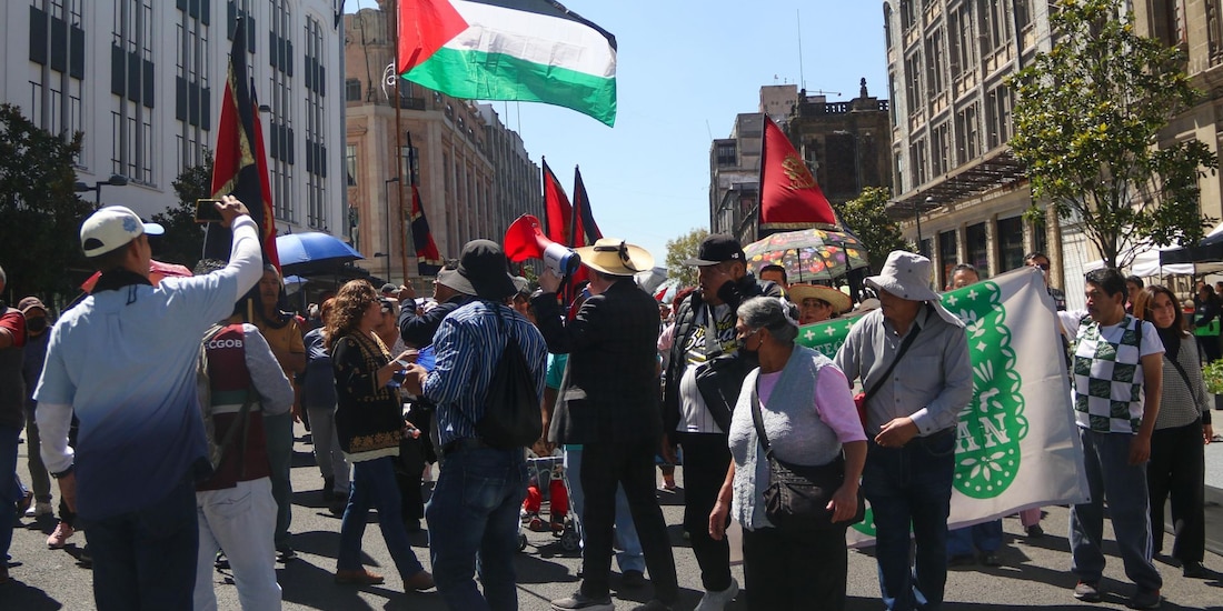 Fotografía de archivo de una marcha en la Ciudad de México.