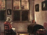 Pieter Janssens Elinga, Mujer leyendo, ca. 1660.