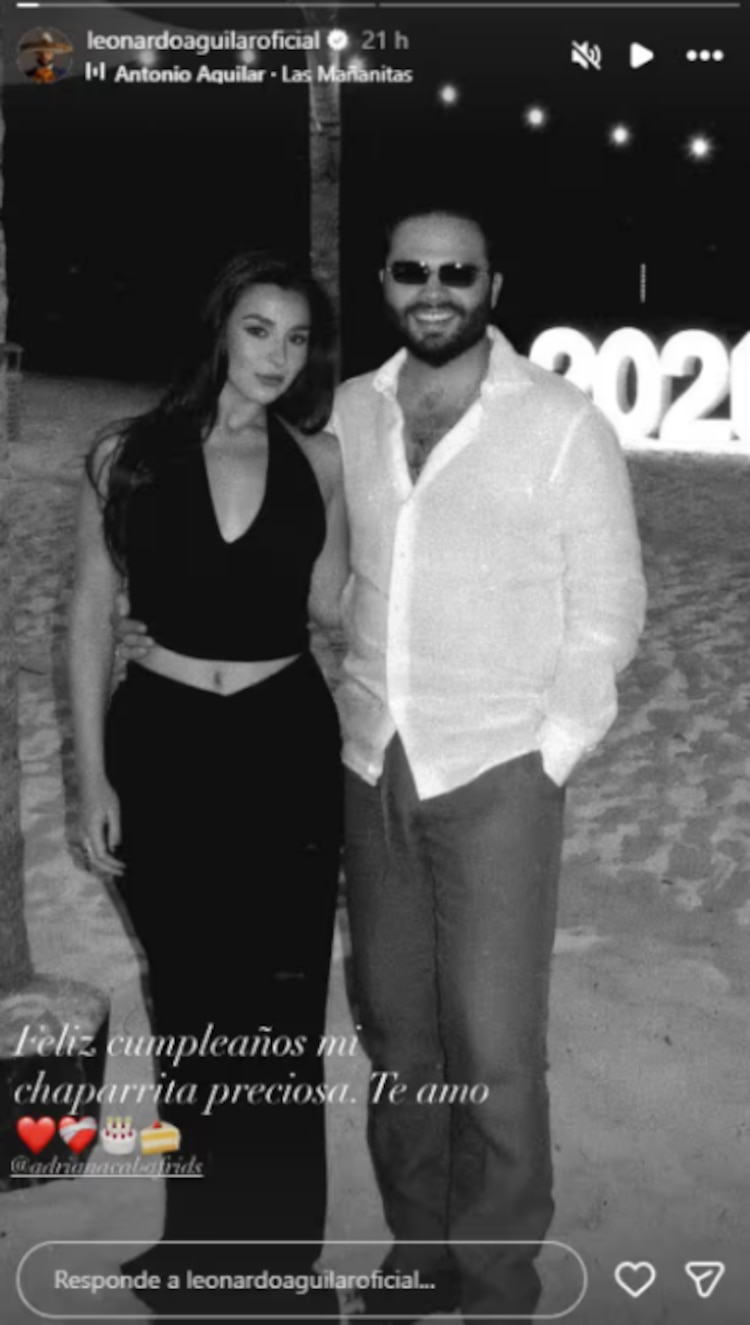 Leonardo Aguilar y su novia Adriana Caballero Fridstein