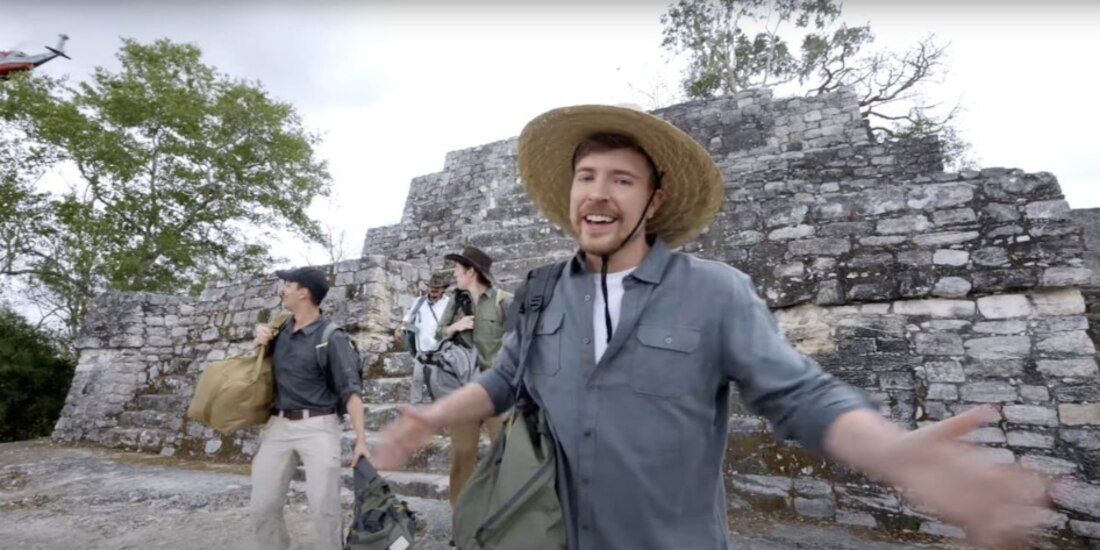 MrBeast, durante la grabación del video en México.