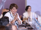 Delfina Gómez participa en Consejo Nacional de Seguridad Pública junto a Claudia Sheinbaum.