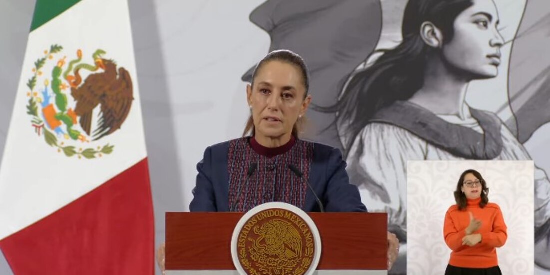 Claudia Sheinbaum, durante la conferencia matutina de este martes.