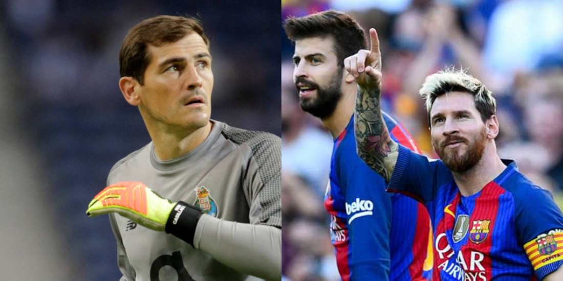 Iker Casilla fue objeto de burlas de Gerard Piqué, defensa del Barcelona, en redes sociales.