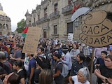 Aspecto de la Segunda Megamarcha por el agua, el domingo, en Jalisco.