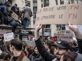 Protestas en Francia este sábado 24 de octubre.