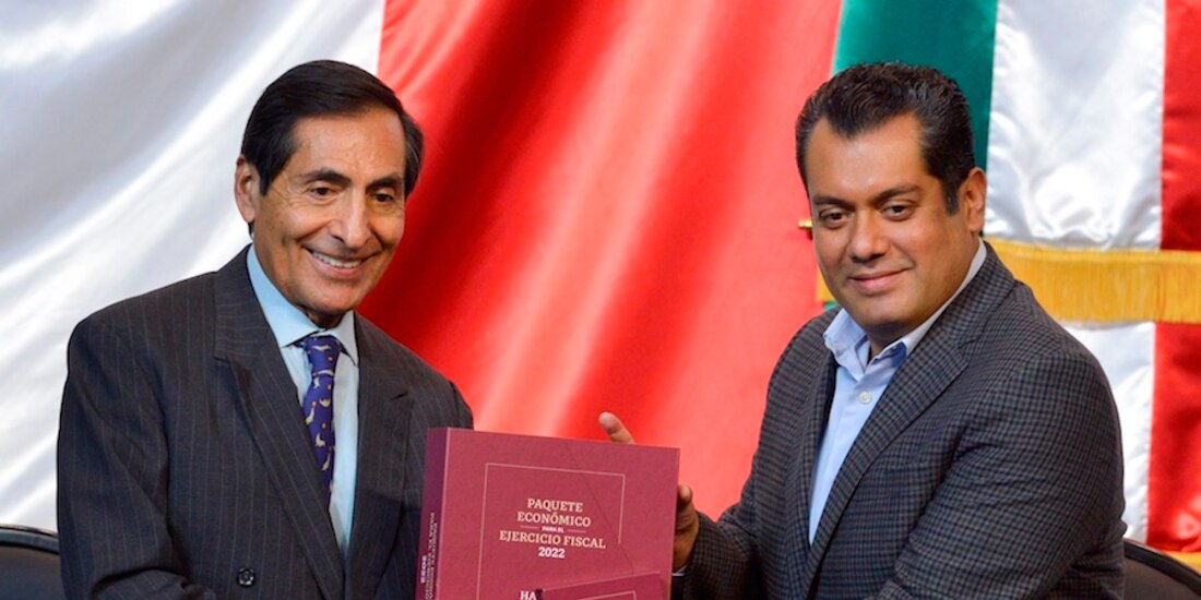 El secretario de Hacienda, Rogelio Ramírez de la O, al presentar el Paquete Económico en la Cámara de Diputados.