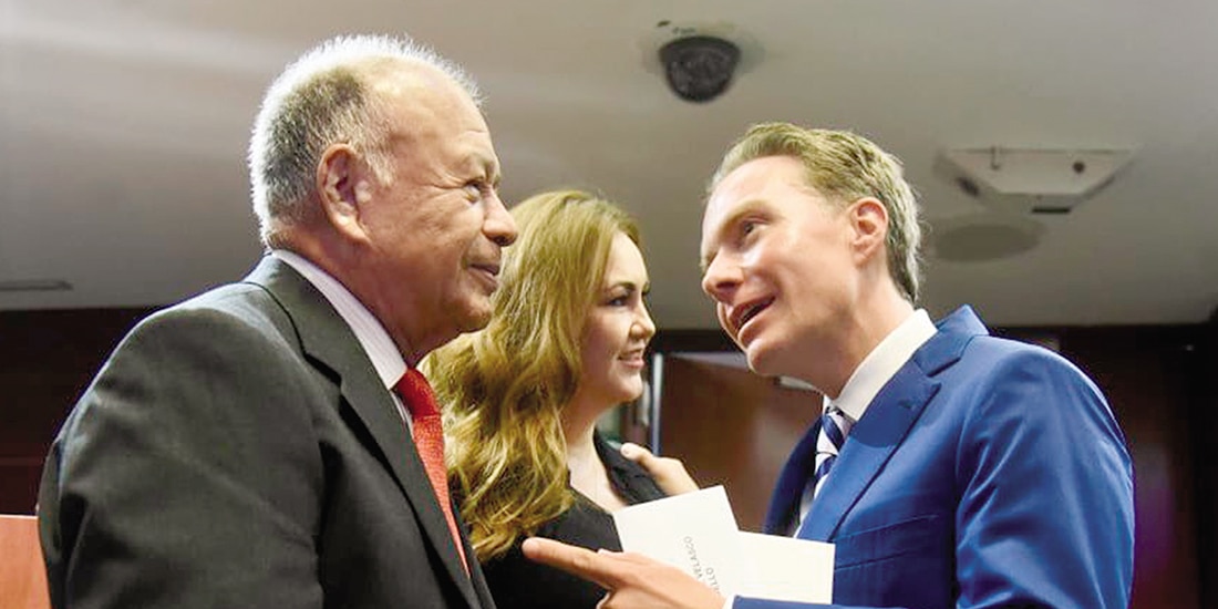 Los senadores Manuel Velasco (der.), Alberto Anaya y Geovanna Bañuelos, en imagen de archivo.
