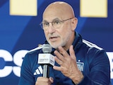 EL ESTRATEGA ibérico en Nueva York, ayer, en el Fanatics Fest de la FIFA