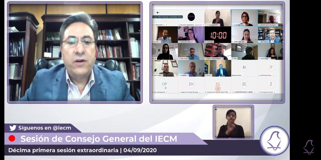 Sesión virtual del IECM