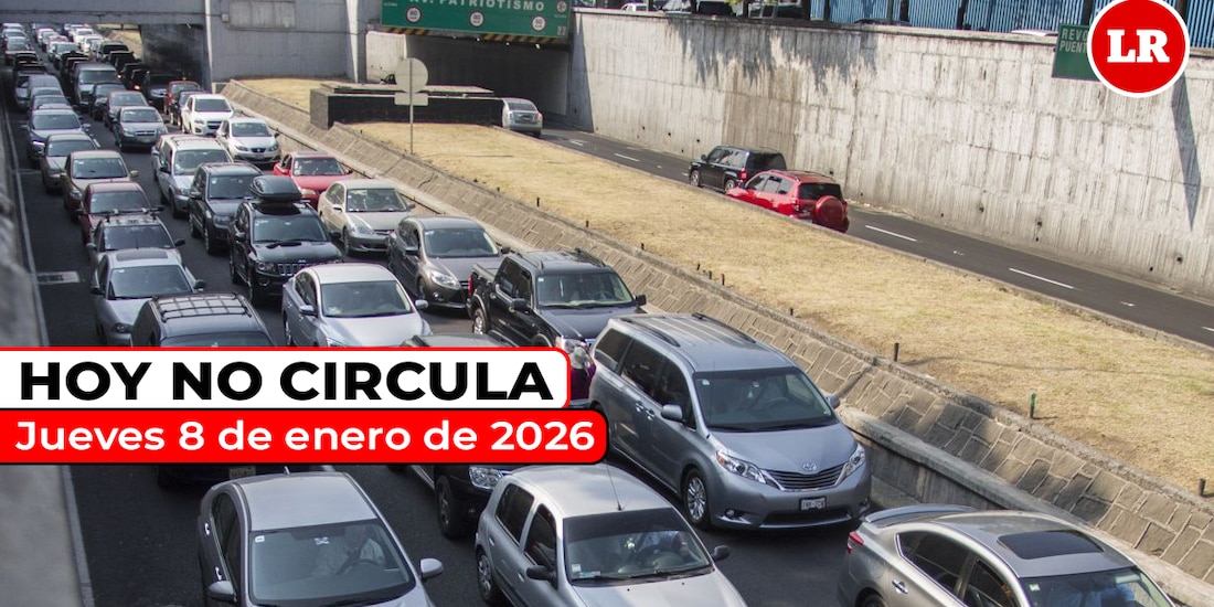 Conoce cómo aplica el Hoy No Circula este jueves 8 de enero de 2026 Zona Metropolitana del Valle de México.