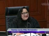 Norma Lucía Piña en sesión de la SCJN este jueves.