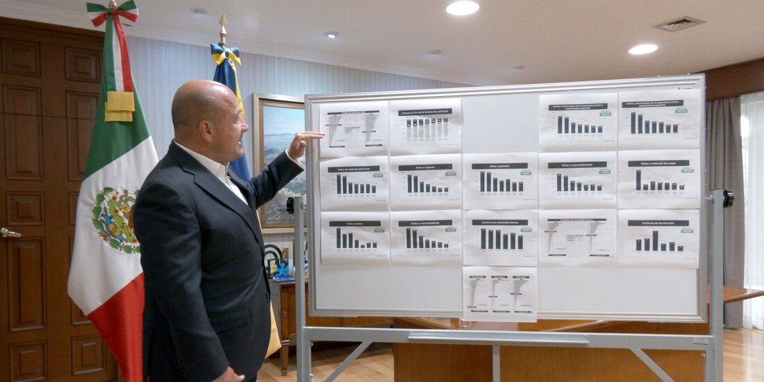 Enrique Alfaro Ramírez destaca la notable disminución de delitos en Jalisco durante su administración.