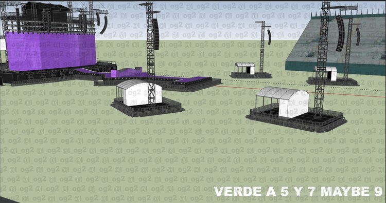 Vista del lugar Verde A zona de la 5 a la 7 en el Foro Sol