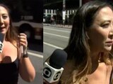 Reportera sufre intento de asalto en plena transmisión sobre banda de ciclistas que roba a ciudadanos haciéndose pasar por repartidores.
