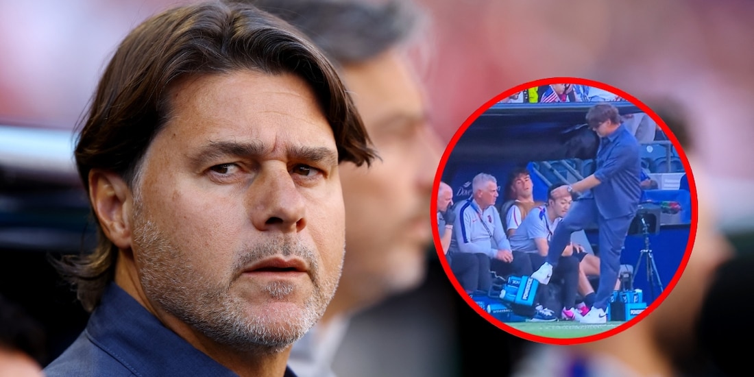 Mauricio Pochettino reacciona al gol de Bélgica