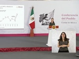 Claudia Sheinbaum al destacar índices económicos.