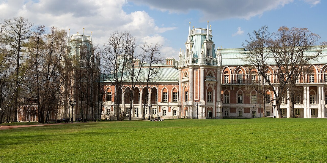 Aspecto del Museo-Reserva Tsarítsino, al sur de Moscú, Rusia.