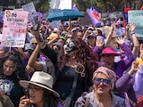Marcha por el Día Internacional de la Mujer en la Ciudad de México, el 8 de marzo de 2026.