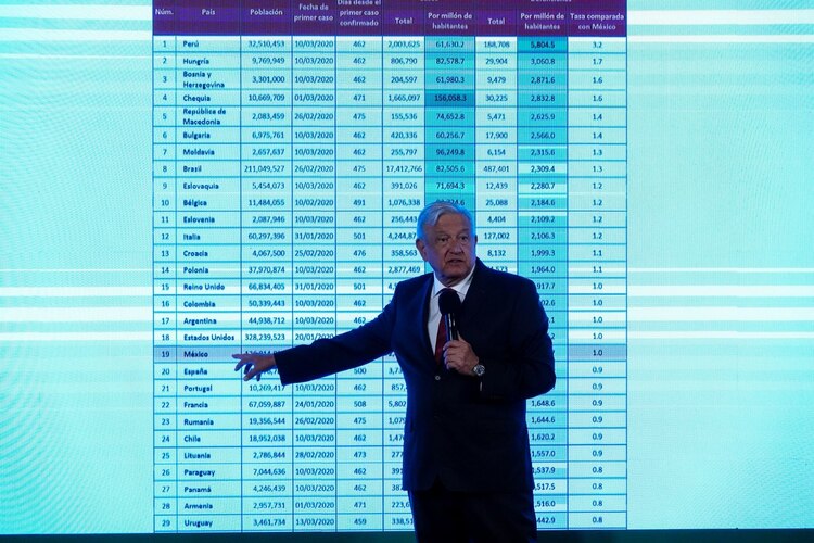 Andrés Manuel López Obrador (AMLO), durante la conferencia matutina desde Palacio Nacional, el 15 de junio de 2021.