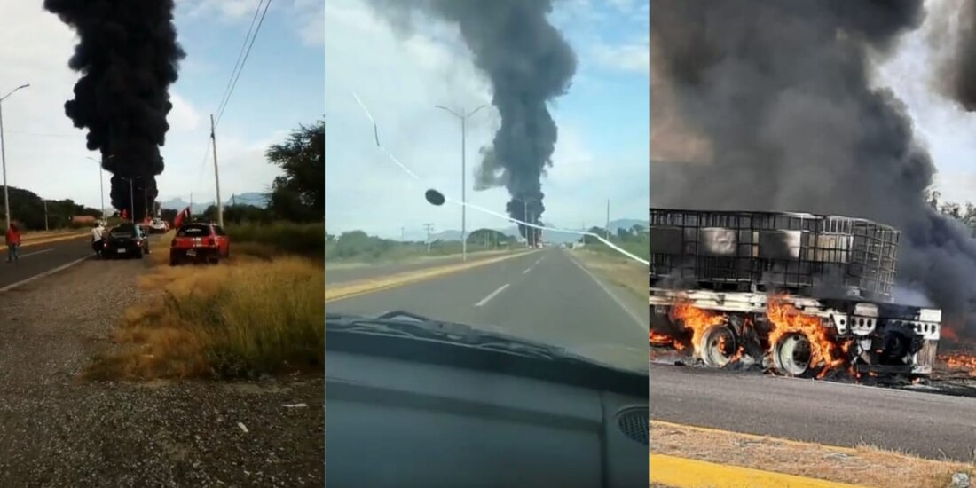 El conductor del camión logró salir antes de la explosión.