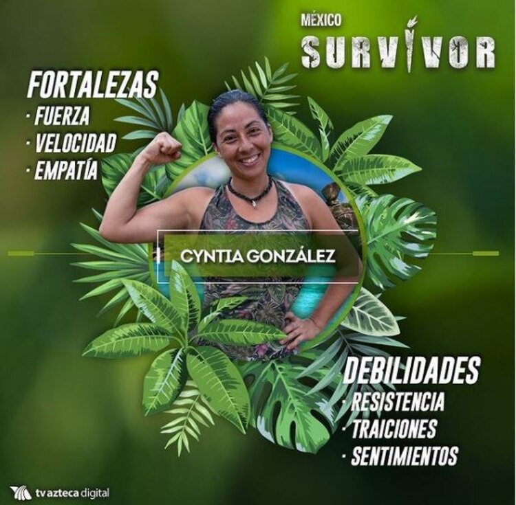 Cyntia demostró su fortaleza en Survivor México