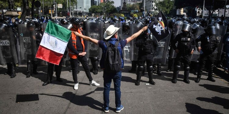 Aspecto de una de las recientes marchas Generación Z.