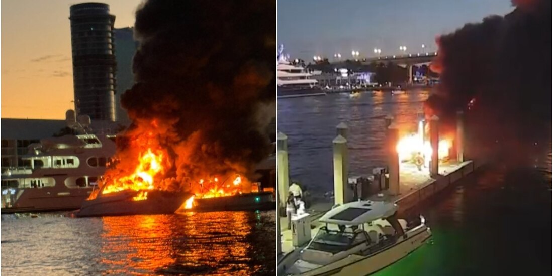 Al menos un muerto y cinco hospitalizados tras explosión de un bote en la marina de Fort Lauderdale.