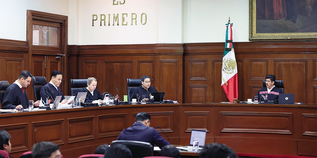 Sesión del pleno del máximo
tribunal del país, ayer.