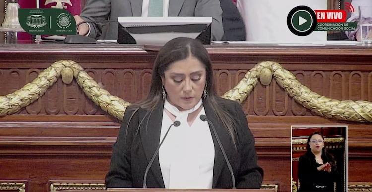 Xóchitl Bravo Espinosa, diputada de Morena en el Primer Informe de Gobierno de Clara Brugada