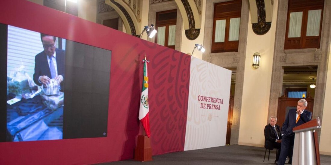 El presidente mostró el video en su conferencia de prensa, ayer.