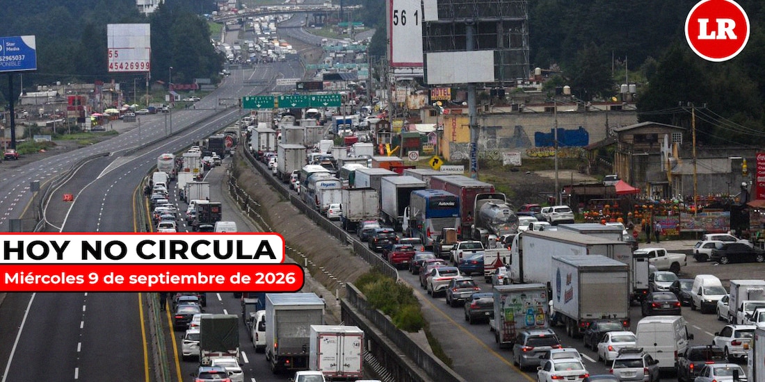Consulta cómo aplica el Hoy No Circula este miércoles 9 de septiembre de 2026.