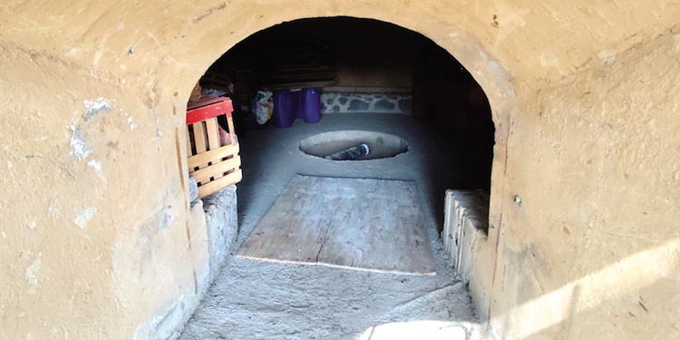 El temazcal es usado para guardar alimento para animales.