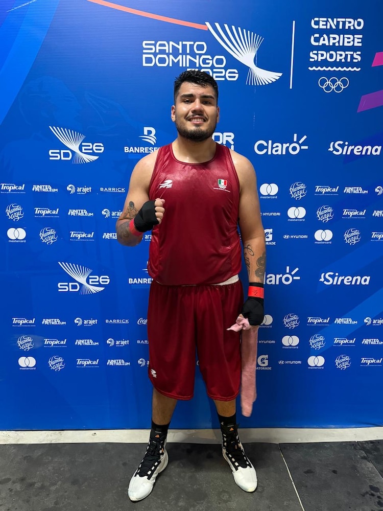 El boxeador mexicano Javier Cruz en los Juegos Centroamericanos y del Caribe Santo Domingo 2026