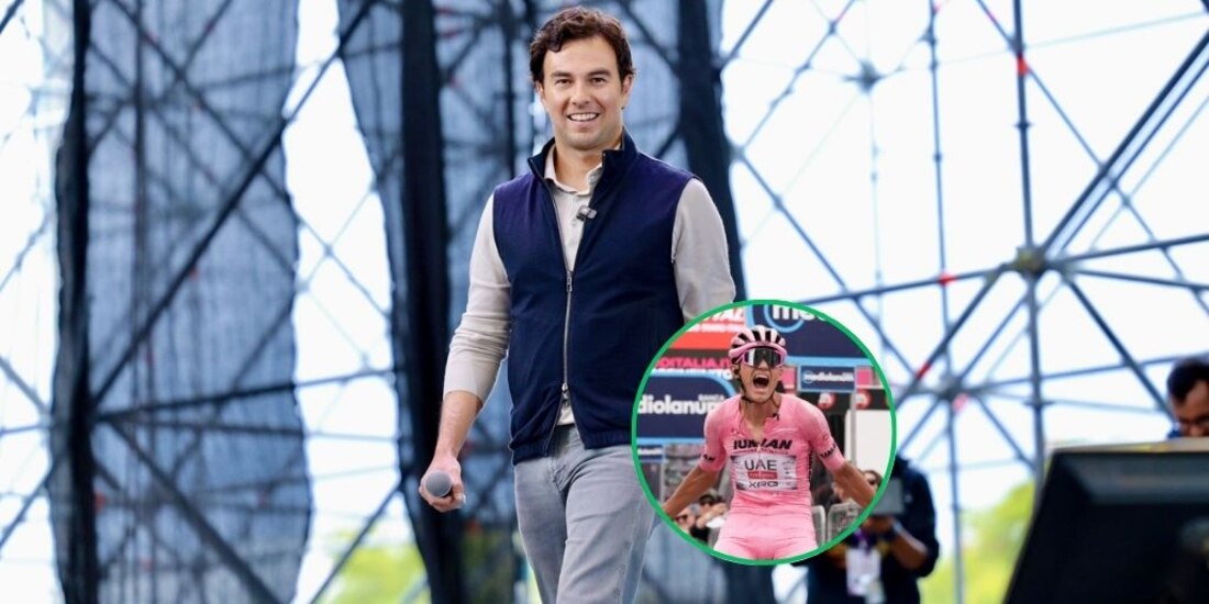 Sergio Pérez le manda palabras de aliento a Isaac del Toro.